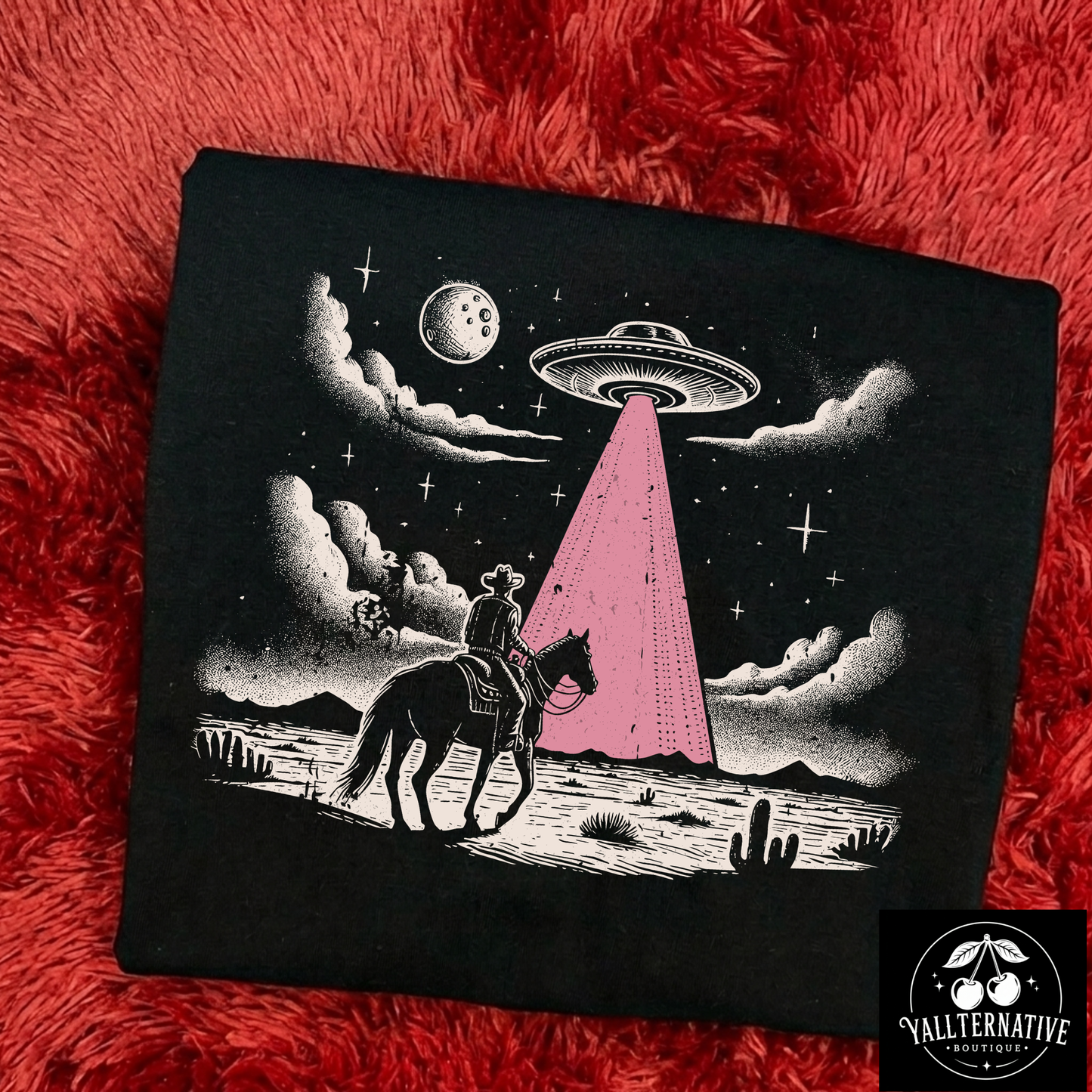 Alien Abduction Cowboy Tee