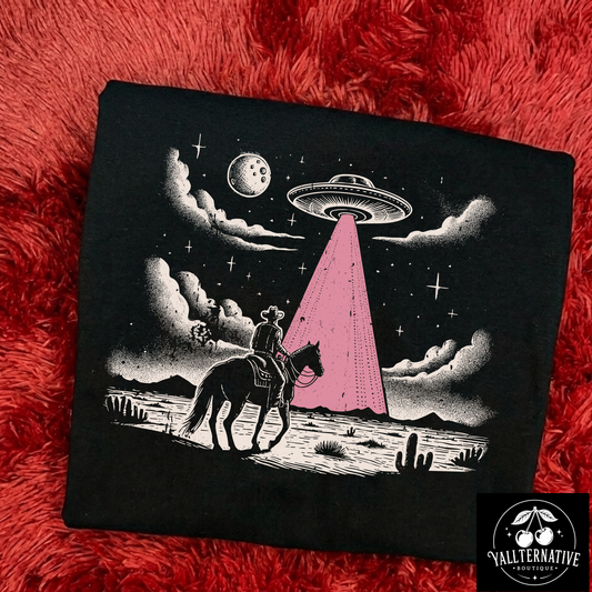 Alien Abduction Cowboy Tee