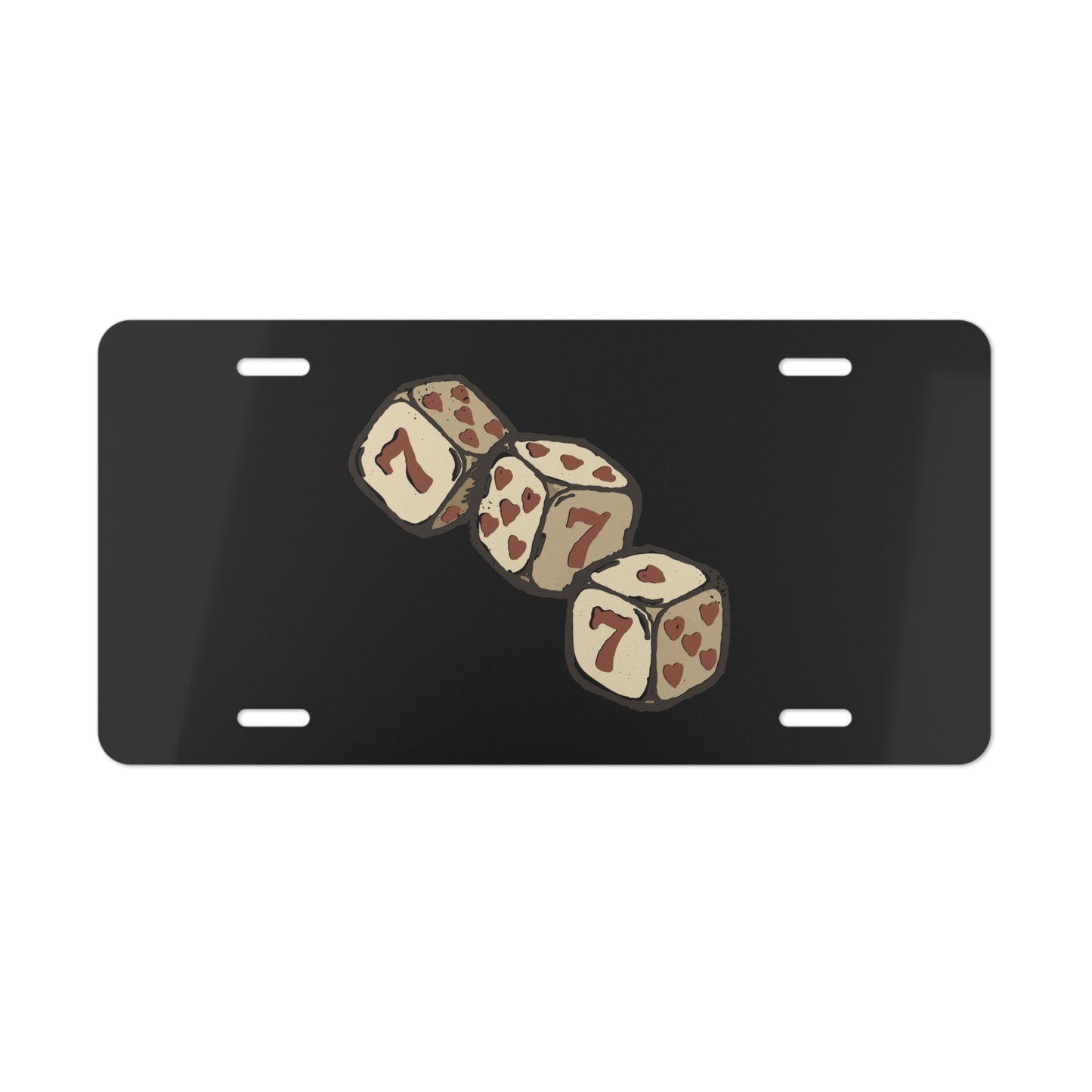 Lucky 7 Dice License Plate